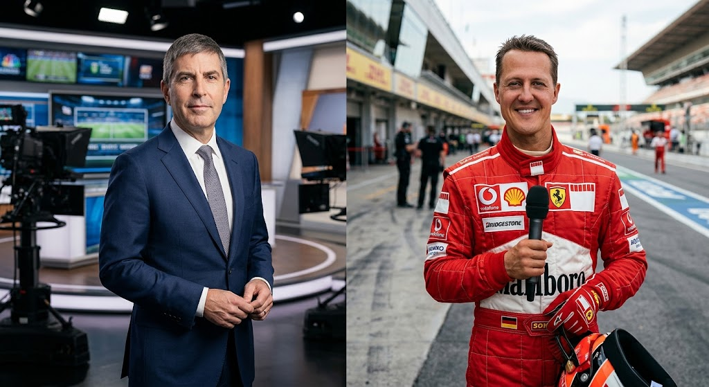 Jeff Shell and Michael Schumacher